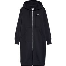 Nike Sportswear Phoenix Fleece Women's Oversized Long Full Zip Hoodie - Black/Sail