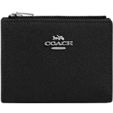 Coach Bifold Wallet - Crossgrain Leather/Silver/Black