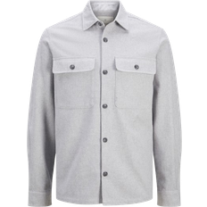 Jack & Jones Raymond Comfort Fit Overshirt - Grey/Light Grey Melange