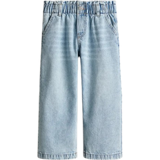 Druckknöpfe Hosen H&M Wide Leg Paper Bag Jeans - Blau