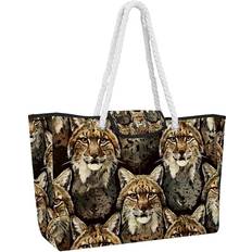 KengjuTesu Lynx Print Beach Bag - Multicolor