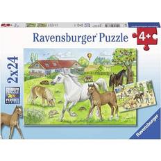 Puzzles Ravensburger The Horses at the Stable 2x24 Pieces