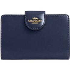 Coach Medium Corner Zip Wallet - Novelty leather/Gold/True Navy