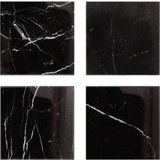 Marmor Glasunderlägg Stiernholm Marmor 10x10 cm 4-pack Svart Glasunderlägg 10cm 4st