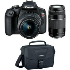 Canon Eos Rebel T7 Dslr Camera with 18-55mm and 75-300mm Lenses Basic Kit Black