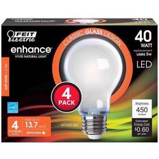 Light Bulbs Feit Enhance A19 E26 (Medium) Filament LED Bulb Soft White 40 Watt Equivalence 4 pk
