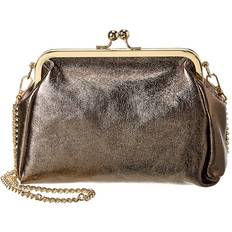 Goud/messing Clutches Italian Leather Clutch