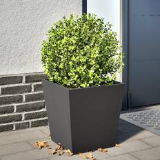 vidaXL Garden Planter Black 40x40x40 cm Steel ∅40cm