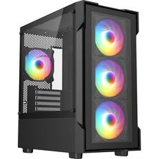 4 pcs Computer Cases CiT Tsunami Black Gaming Case Black