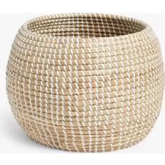 John Lewis Seagrass Indoor Planter Natural White