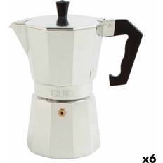 Italiensk Kaffepanna Cesena Stål Aluminium Bakelit 6 Koppar