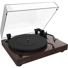 Turntables Fluance RT82 Reference High Fidelity Vinyl Turntable Record Player with Ortofon OM10 Cartridge Speed Control Motor High Mass MDF Wood Plinth