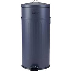 Charles Bentley Retro Steel Waste Rubbish Kitchen Pedal Bin Dark Blue