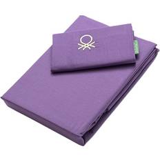 Ropa de Cama Benetton Set 2PC 150x220 cm Funda nórdica Verde, Morado