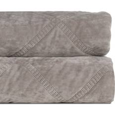 Velvet Bedspreads BigBuy Home Refurbished Quilt 230 x 260 cm Bedspread Grey
