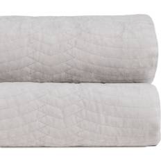 Velvet Bedspreads BigBuy Home Refurbished Pearl 180 x 1 x 260 cm Bedspread (260x)