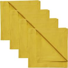 Jaune Serviettes en Tissu Linum Robert Lot de 4 Serviette en Tissu Jaune