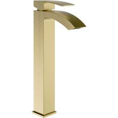 Brushed Brass Tall Mono Basin Mixer Tap