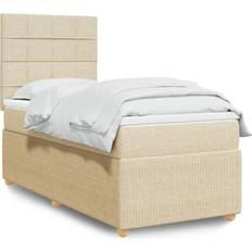 vidaXL Mit Matratze Creme 80 x 200 cm Boxspringbett