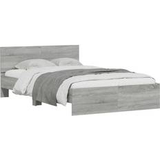 vidaXL Grey Sonoma Bed Frame 120x190 cm