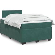120 cm - Grøn Kontinentalsenge vidaXL Med Madras 120x190 cm Velour Mørkegrøn Kontinentalseng