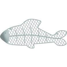 Gröna Väggdekor BigBuy Home Blue Metal Fish Art 50.17 x 2.54 x 22.23 cm Wall Decor
