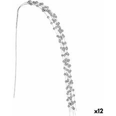 Silver Christmas Decorations Silver Decorative Balls 140 cm Set of 12 Christmas Tree Ornament