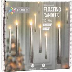 Silver LED Candles Samuel Alexander Set of 10 15cm Floating Silver Battery Candles LED Candle