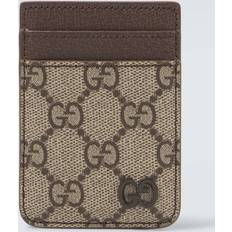 GG Canvas Card Holder - Black