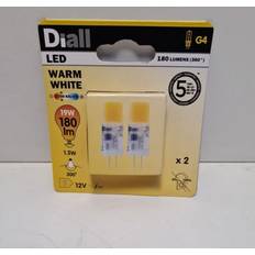 DIALL 1.5W Warm White LED Light Bulb 2-pack