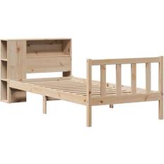Senge & Madrasser vidaXL Seng Med Reol Uden Madras 100x200 cm Massivt Fyrretræ Sengeramme