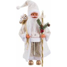 Polyesteri Koristeet BigBuy Home Father Christmas White 25 x 17 x 60 cm