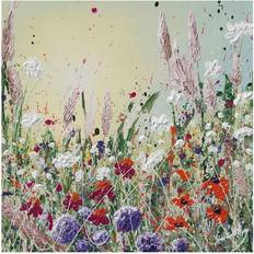 Paper Framed Art Wildflower Garden Print 40 cm x 40 cm Framed Art 40x40cm