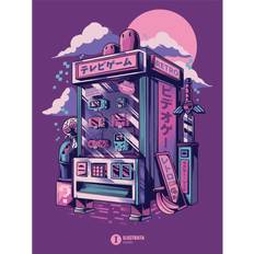 Pertemba Vending Machine Purple Väggdekor 30x40cm