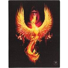 Yellow Wall Decorations Phoenix Rising Canvas Plaque 19 x 25 cm Wall Decor