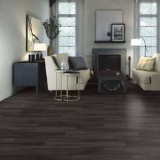 Black Plastic Flooring B&Q Black Modern Wood Effect Anti-Slip Vinyl Flooring 2.8mm Thick