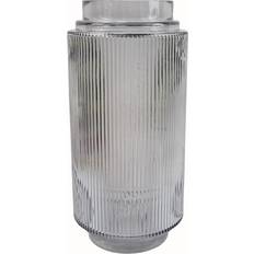 Leaf Clear Ridged Glass 31 cm Vase
