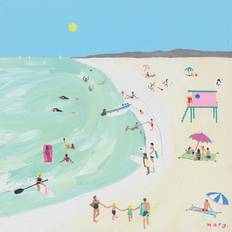 Green Framed Art Mary Donald Hazy Beach Days Canvas Print 30 cm x 30 cm Framed Art 30x40cm