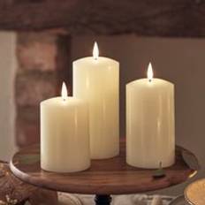 Interior Details Lights4fun Ivory Rechargeable Pillar Trio LED Candle