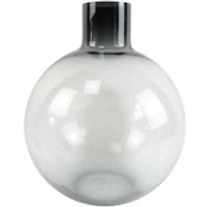 Leaf Grey Smoke Bottle Glass 40 cm Vase