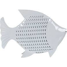 Järn Prydnadsfigurer BigBuy Home Fish White Prydnadsfigur