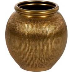 Plast Vaser BigBuy Home Gyllene Keramikvas 34 x 34 x 50 cm Vas