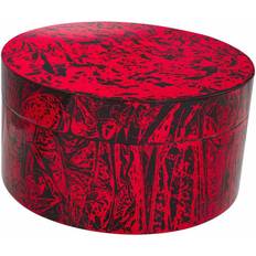 Cerámica Cajas Pequeñas Alexandra House Living Black Red Ceramic Decorative Small Box