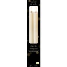 Beige Candles & Accessories Lumineo Beige 2.2 Ø x 24.5 cm Set of 2 LED Candle