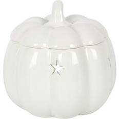 Interior Details Something Different Ceramic Pumpkin Oil Burner One Size White Candlestick, Candle & Home Fragrance