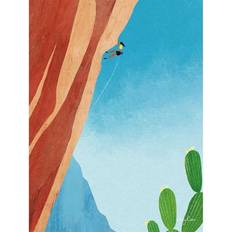 Green Framed Art Henry Rivers Canyon Climb Canvas Print 40 cm x 30 cm Framed Art 40x40cm