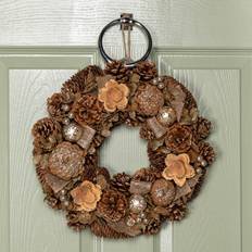 Samuel Alexander 30cm Hanging Christmas Gold Fest Wreath Decoration