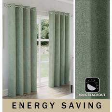 Enhanced Living Austin Green Blackout Curtains 117 x 229 cm