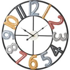 Canvas Clocks BigBuy Home Multicolour Metal 60 x 3.5 x 60 cm Wall Clock 60cm