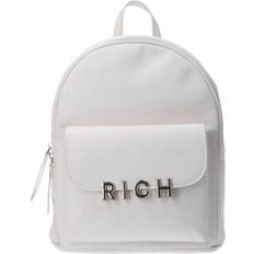John Richmond Women's Backpack with Silver Logo - White